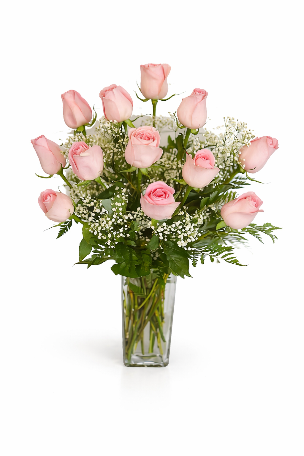 Pretty in Pink Dozen Roses