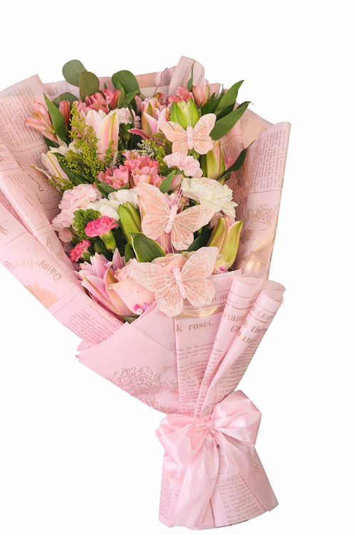 Garden Pink Mixed Bloom Bouquet